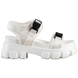 Seastar Sandaler på platformen med spænder hvid