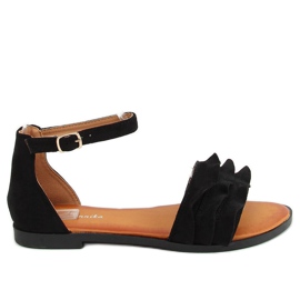 Sorte kvinders sandaler S060195 Sort