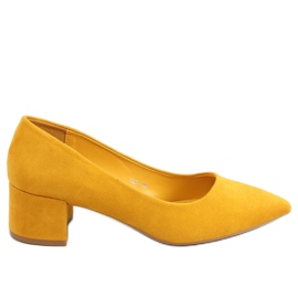 Lavhælede pumps LL81 Gul honning