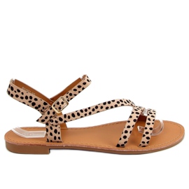 Sandaler til kvinder med prikker BH1651-SD Beige