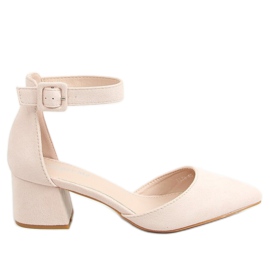 Højhælede pumps beige LL76 Beige