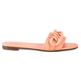 Ideal Shoes Moderigtige orange tøfler
