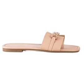 Renda Elegante hjemmesko med ornament beige