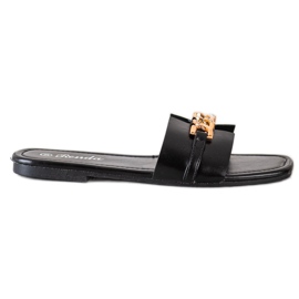 Renda Elegante hjemmesko med ornament sort