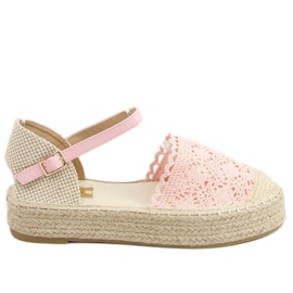 Lyserøde blonde espadriller 919-4 Pink