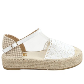 Hvid blonde espadrilles 919-4 Hvid