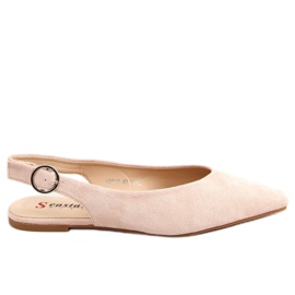Ballerinas med åben hæl pink SD01P Pink lyserød
