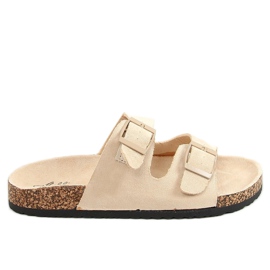 Beige tøfler i kork MS10005 Beige