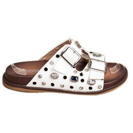 Seastar Moderigtige flip-flops med krystaller hvid