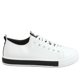 Kvinders sort / hvide sneakers LR2189 HVID / SORT