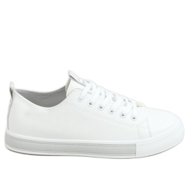 Hvide og grå sneakers til kvinder LR2189 HVID / GRÅ