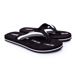 Mænds sorte flip-flops Big Star HH174828