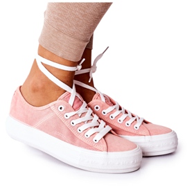 Dame sneakers Lee Cooper LCW-21-31-0125L Coral lyserød