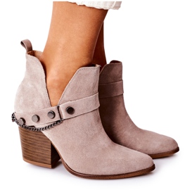 Lewski Shoes Ruskind støvletter på en bar Lewski sko 2880 Cappuccino beige