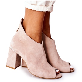 Lewski Shoes Ruskind støvletter på en bar Lewski sko 3044 beige