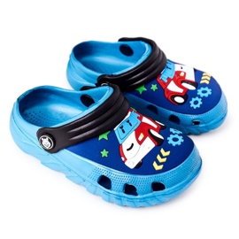 Skumtøfler til børn Crocs Blue Black Oscar sort blå