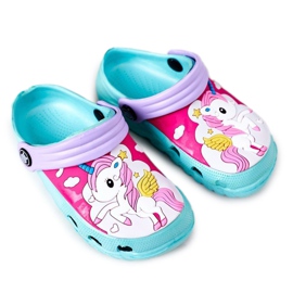 Børneskumtøfler Crocs Green Violet Oscar grøn
