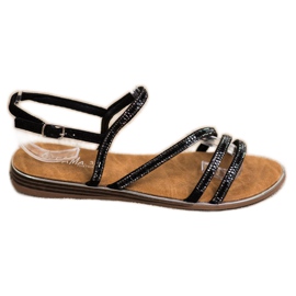 Fama Elegante flade sandaler sort