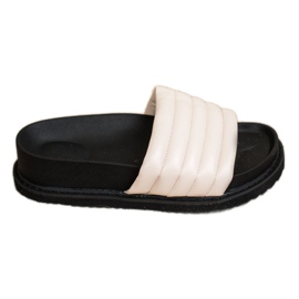 Seastar Lys øko læder tøfler beige