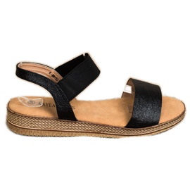 Kayla Sort slip -on sandaler