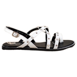 Goodin Flade sandaler med strass hvid
