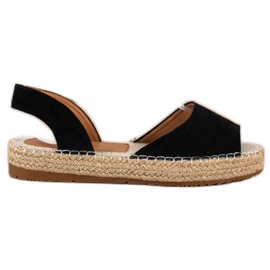 Ideal Shoes Slip-on Espadrilles sort