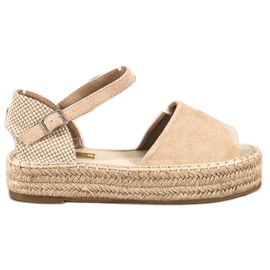 Bestelle Åben tå Espadrilles beige