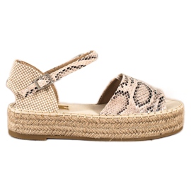 Bestelle Åben tå Espadrilles beige