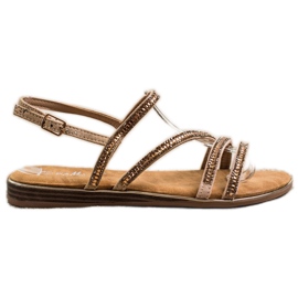 Fama Elegante flade sandaler gylden