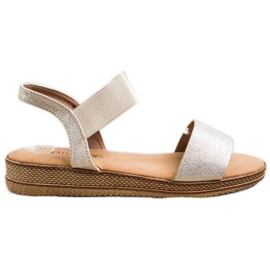 Kayla Golden Slip On Sandals gylden
