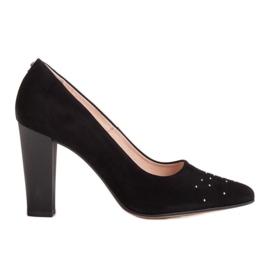 Marco Shoes Sorte 1007P pumper med stråler