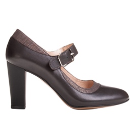 Marco Shoes Brun 0932P pumper med en lås