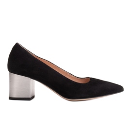 Marco Shoes Sorte 1038P ruskindsko, stålhæl