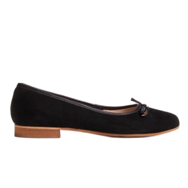Marco Shoes Suede 1152P ballerinaer i sort