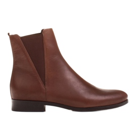 Marco Shoes Brune 1284B Marco brune flade støvler med gummi