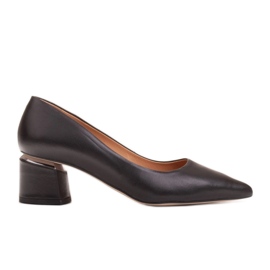 Marco Shoes Sorte pumps 1424P Marco guld i hælen
