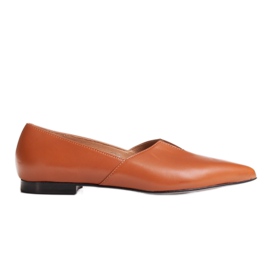 Marco Shoes Karamel Marco 1285P ballerinaer til kvinder med udskæring brun