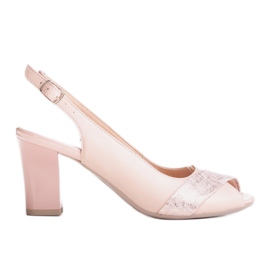 Marco Shoes 1142P pink sandaler med en metalrem lyserød
