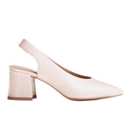 Marco Shoes Beige sandaler 1501P med rem og gummi