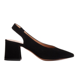 Marco Shoes Sorte sandaler 1501P med rem og gummi