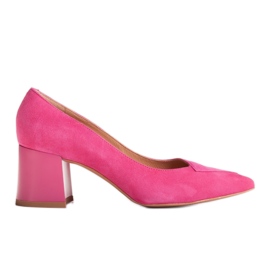 Marco Shoes Elegante pink 1434P ruskindpumps til kvinder lyserød