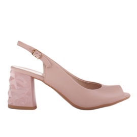 Marco Shoes Pink 3D højhælede sandaler lyserød