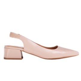 Marco Shoes Beige sandaler med dekorative stråler i kernelæder