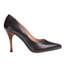 Marco Shoes Sort 1599P hæle med rav hæl