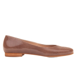Marco Shoes Brun ballerinaer i ruskind