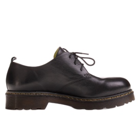 Marco Shoes Sorte damesko på en tyk gennemsigtig bund