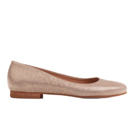 Marco Shoes Bløde ballerinaer i ruskind gylden