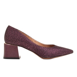 Marco Shoes Elegante pumps i skind violet