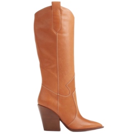 Marco Shoes Marco 1399K brune støvler til kvinder cowboystøvler