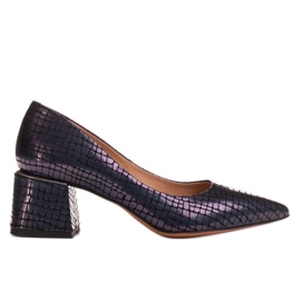 Marco Shoes Elegante pumps i skind marineblå